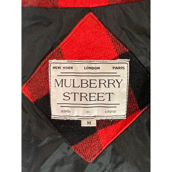 Mulberry Street Mens Vest Red Black Buffalo Plaid Utility Cargo Lined M fits L - Picture 6 of 6